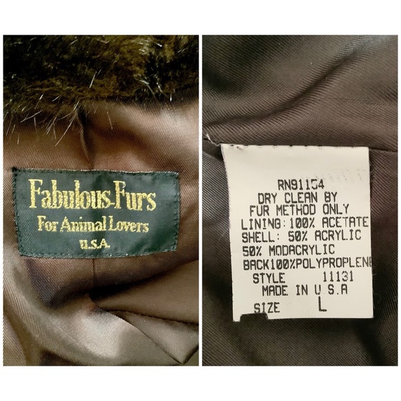 Fabulous Furs Vintage Faux Mink Sable Fur Coat - Picture 15 of 15